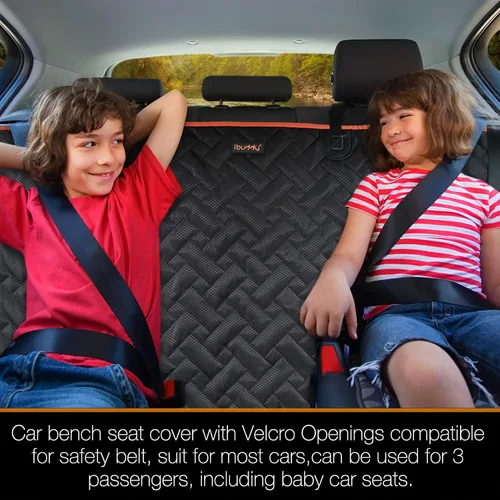Vista 8 de Funda de asiento trasero resistente para camión, 100% impermeable y sin olor, protector de asiento de perro para F150 F250 Chevy Silverado Ram