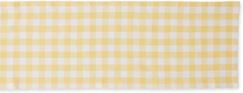 Vista 2 de DII Checkered Tabletop Collection 100% algodón, lavable a máquina, camino de mesa, 14x108, amarillo