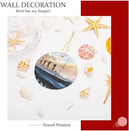 Vista 5 de Retro Titanic Famoso Antiguo Histórico Adorno de Navidad Decoraciones de cerámica para árbol de Navidad Fiesta en casa