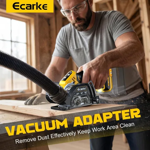 Vista 8 de Ecarke Herramienta de corte inalámbrica compatible con batería DeWalt de 20 V, motor sin escobillas de sierra circular de 3 pulgadas con cuchillas