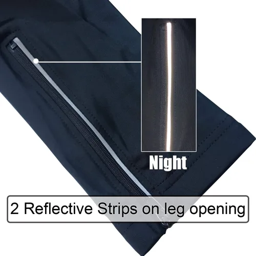 Vista 5 de Cycling Pants for Men Road Bike Compression Tights Winter Biking Bottoms with Padding UV Proof