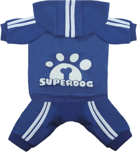 Vista 6 de Sudadera con Capucha para Perros de 4 Patas Mono para Perros Pequeños Ropa para Cachorros Sudadera Pullover para Perros Suéter de Algodón Abrigo