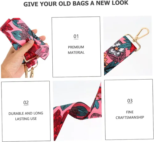 Vista 7 de EXCEART 8 pcs Backpack Straps Crossbody Purse Strap Crossbody Bag Strap Crossbody Tote Bag Handbag Strap Retro Bag Belt Adjustable Bag Strap