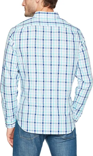 Vista 2 de Nautica Camisa frontal de manga larga resistente a las arrugas para hombre