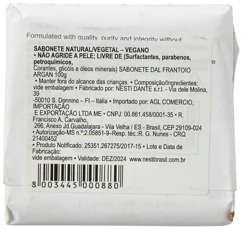 Vista 3 de Nesti Dante - Jabón vegetal de aceite de oliva Dal Frantoio - Argán (100g/3.5oz)