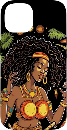 Vista 4 de Funda para iPhone 16 Rasta Reggae Music Cannabis Weed Leaf 420 Rastafarian Women