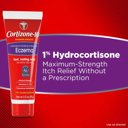 Vista 6 de Cortizone 10 Crema de curación intensiva de máxima potencia para el eccema, 1% de hidrocortisona, 3.5 oz.