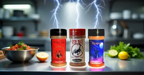 Vista 2 de Wicked Tickle & Wicked Reaper World's Hottest Spice Gift Set - Carolina Reaper, Ghost Pepper y Scorpion Chili Products Plus Free Sauce