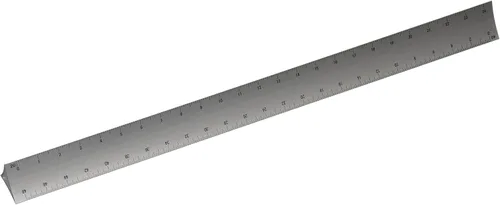 Vista 3 de Alumicolor 3000 Series 3230-1 - Escala de ingeniería triangular de aluminio hueco plateado de 12 pulgadas
