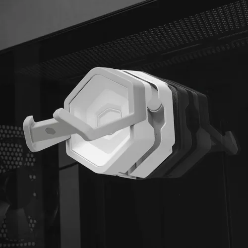 Vista 8 de Cooler Master MasterAccessory GEM - Almacenamiento de juegos de montaje multisuperficie magnetizado blanco para juegos, periféricos, mandos