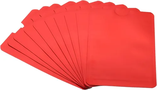 Vista 7 de PATIKIL Mangas de bloqueo RFID, fundas de aluminio para prevención de robo de identidad, fundas protectoras seguras para tarjetas de crédito, Negro