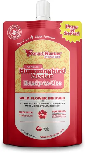 Vista 2 de sweet-seed Paquete de 2 néctar de colibrí, (8.4 onzas), listo para usar, fabricado en los Estados Unidos, prolonga la vida útil del néctar