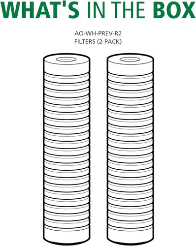 Vista 7 de AO Smith AO-WH-PREV-R2 - Cartucho de repuesto para filtro de agua de sedimentos de 5 micrones, 2.5 x 10 pulgadas, paquete de 2, para sistemas