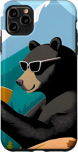 Vista 13 de iPhone 16 Bear Enjoying A Coffee Case