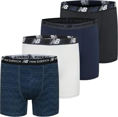 Vista 10 de New Balance Performance - Calzoncillos tipo bóxer para niño Negro/Team Royal/Blanco/Estampado Imán