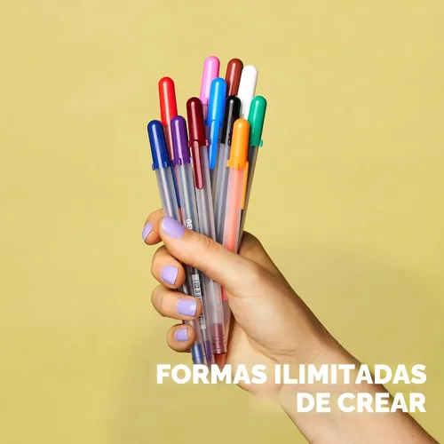 Vista 5 de Sakura 37581 - paquete de 3 bolígrafos de tinta en gel tamaño medio, negro Classic Med 3-pc Negro