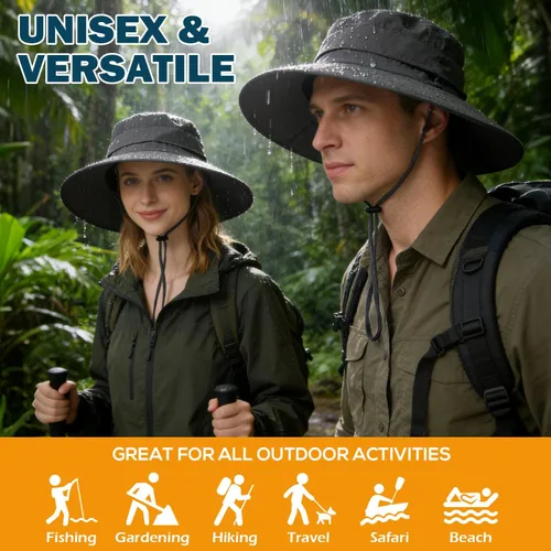 Vista 4 de EINSKEY Sombrero de sol unisex clásico Sombrero de sol impermeable con tapa abatible