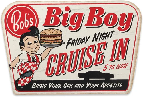 Vista 6 de Bob's Big Boy - Letrero de metal clásico para cocina, comedor o garaje