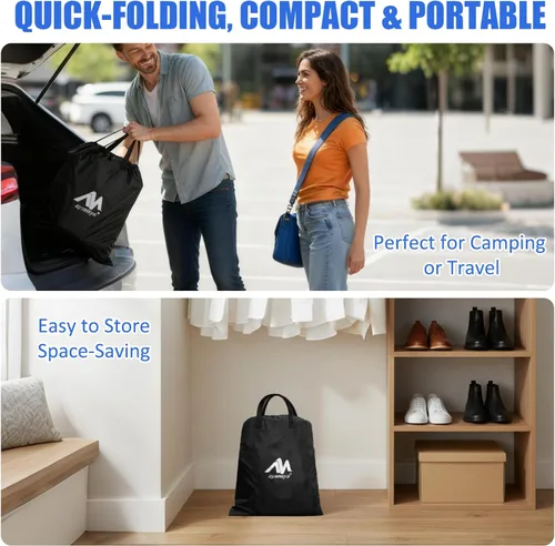 Vista 7 de AYAMAYA Colchón de aire Queen para acampar con bomba recargable y desmontable integrada, cama inflable inflable de 10 pulgadas de altura