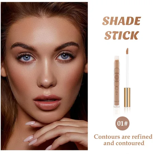 Vista 3 de Boobeen Crema de contorno en barra bronceadora líquida e iluminador de maquillaje facial, lápiz de resaltado y contorno cremoso, corrector cremoso