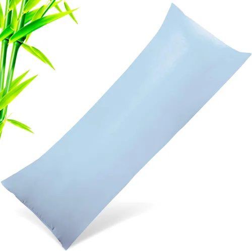 Vista 42 de Fundas de almohada tamaño estándar paquete de 2, fundas de almohada de rayón de bambú refrescantes con cierre de sobre, fundas de almohada frescas