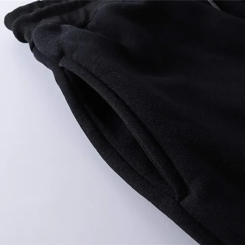Vista 3 de Pantalones deportivos de mujer con bolsillos de longitud pequeña, pantalones casuales de entrenamiento atlético, pantalones deportivos con cordón