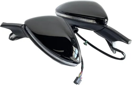 Vista 2 de Espejo retrovisor plegable automático con reversa, espejo lateral eléctrico plegable para VW Golf MK7 7.5 (Color Negro) Plegable eléctrico