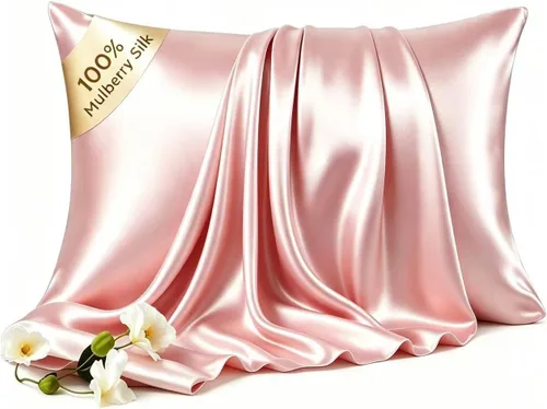 Vista 18 de Fundas de almohada de seda King - Funda de almohada de lujo 6A 100% seda de morera para cabello y piel, antiarrugas, refrescantes y suaves Negro