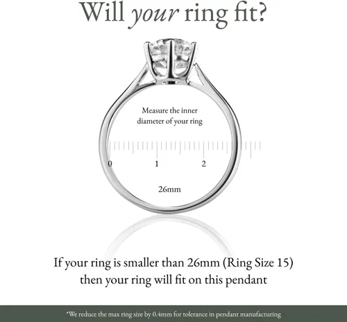 Vista 6 de Ring Holder Necklace - Sterling Silver Necklace with Gold Finish - Engagement Gift for Doctors & Nurses - Gold Jewelry for Mom or Grandmother