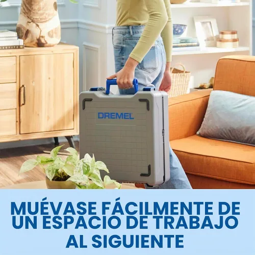 Vista 4 de Estación de sierra portátil Dremel Blueprint con sierra circular compacta de 12V sin escobillas y estuche de corte multiuso (CS12V-S1C)