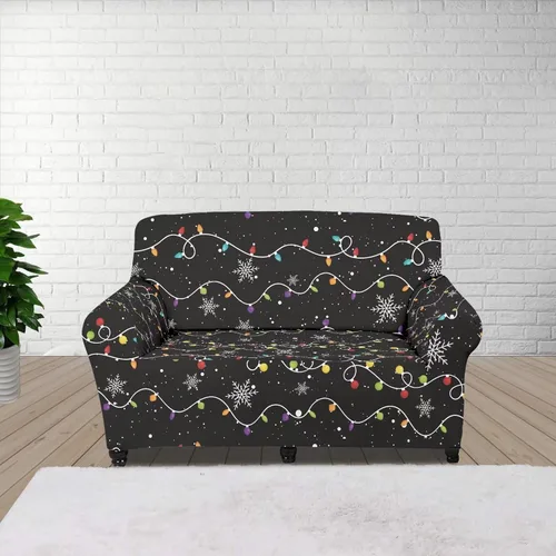 Vista 83 de Boatee Fundas de sofá de 1 pieza con diseño de copo de nieve azul, fundas elásticas para sofá, 1 cojín, protección de muebles, decoración para sala