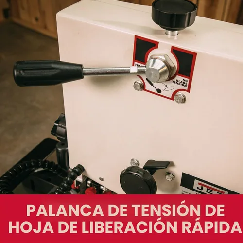 Vista 10 de JET Sierra de cinta para carpintería de 10 pulgadas con soporte, 1/2 HP, 115V 1Ph (modelo JWB-10)