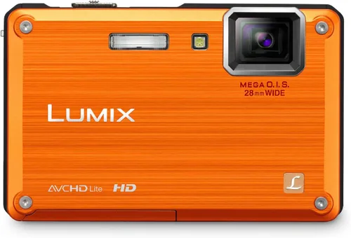 Vista 2 de Panasonic Lumix DMC-TS1 Cámara digital de 12MP con zoom estabilizado de imagen óptica MEGA gran angular de 4.6x y LCD de 2.7 pulgadas (naranja)