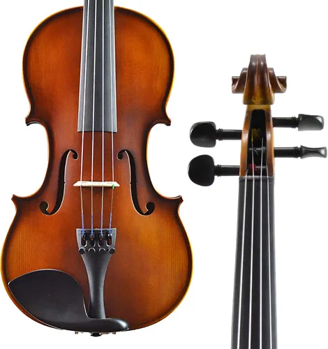 Vista 2 de Violín Bunnel G1 de tamaño 1/2 con estuche de transporte y accesorios incluidos - Madera maciza de arce y accesorios de ébano de Kennedy Violins