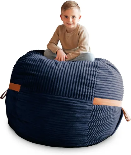 Vista 72 de Big Joe Fuf Silla Puf de Espuma de 5 Pies de Tamaño Extra Grande con Funda Extraíble para Niños, Adolescentes, Adultos, Onyx Lenox, Poliéster Tejido