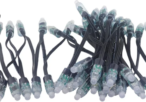 Vista 4 de REXTiN® WS2811 LED Cadena Pixeles Luces digitales direccionables impermeable RGB a todo color 0.472 in DC 5V (DC5V 500pcs)