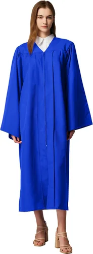 Vista 9 de MyGradDay Batas de coro unisex mate para iglesia, bautismo, oficiante, confirmación, vestido de graduación, bata de pastor y jueces Negro