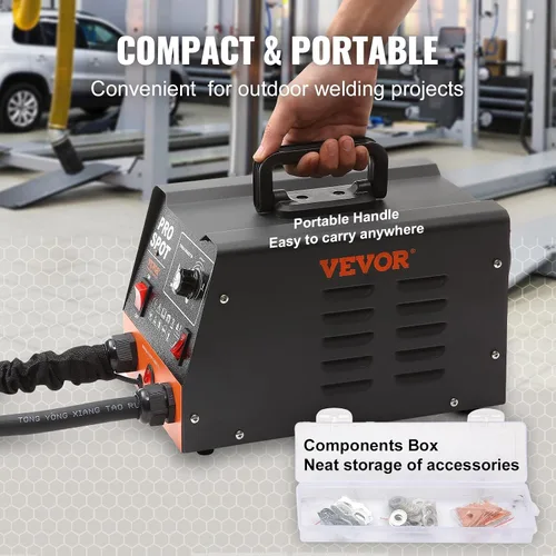 Vista 6 de VEVOR Kit de soldador de espárragos para reparación de abolladuras, soldador por puntos de 3 kW, extractor de abolladuras con 6 modos de soldadura