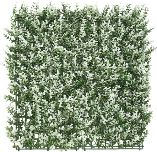 Vista 15 de E&K Panel de valla de plantas artificiales de 20 x 20 pulgadas, hojas sintéticas, césped, panel de privacidad para interiores y exteriores
