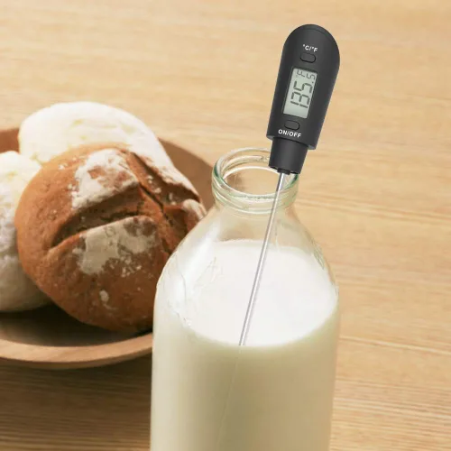 Vista 7 de Efeng Termómetro digital de caramelos, espátula, termómetro de carne con clip para olla y sonda de 9 pulgadas, termómetro digital de lectura Blanco