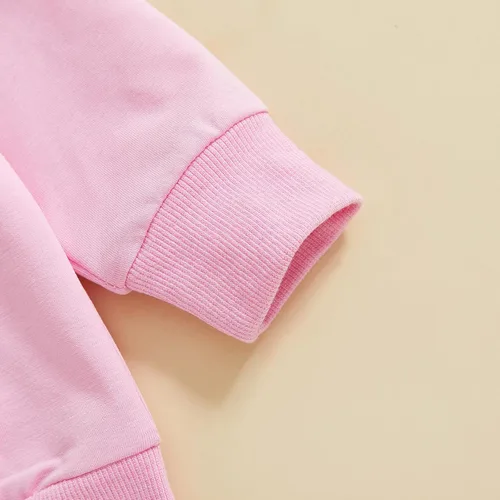 Vista 33 de Traje de San Valentín para bebé, niña, niño, traje de San Valentín, sudadera de manga larga con estampado de corazón