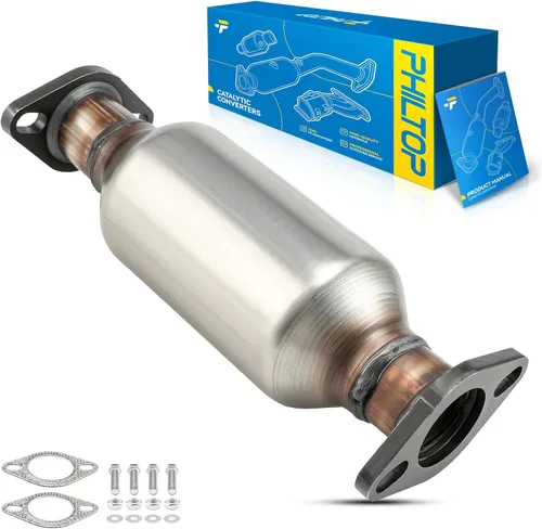 Vista 69 de PHILTOP Convertidor Catalítico de Ajuste Directo para Murano 2009 2010 2011 2012 2013 2014 3.5L, Cáscara de Acero Inoxidable Aluminio 203-1010