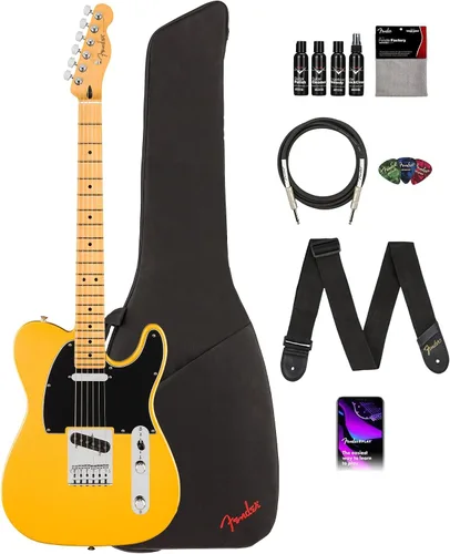 Vista 23 de Fender Player II Modified Telecaster - Paquete de ráfaga de 3 tonos con estuche, correa, cable, juego de púas de 3 piezas y kit de limpieza