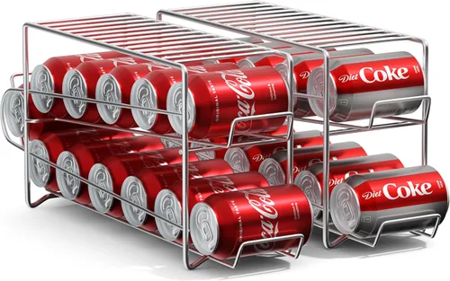Vista 13 de Sorbus Soda - Dispensador y organizador de bebidas para 12 latas estándar de 12 onzas, compatible con refrigerador (1 paquete, negro)