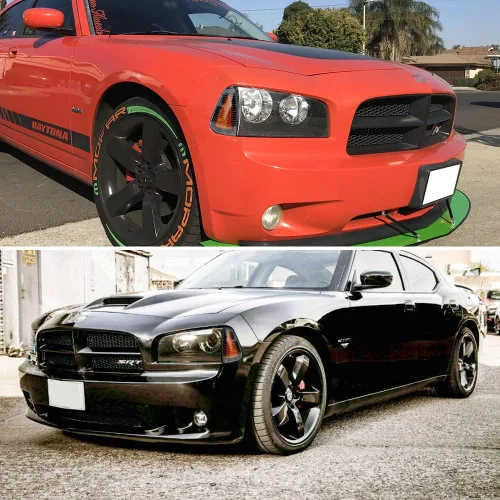 Vista 4 de Para 2006 2007 2008 2009 2010 Dodge Charger Sxt Rt Se Srt8 Conjunto de Reemplazo OEM Parachoques Delantero Lado del Pasajero Carcasa de luz