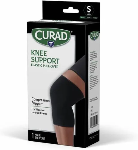 Vista 10 de CURAD Soporte de Rodilla para Hombres y Mujeres, Elástico, de Ponerse por Encima, Rodillera para Dolor de Rodilla al Correr, Rodillera Deportiva