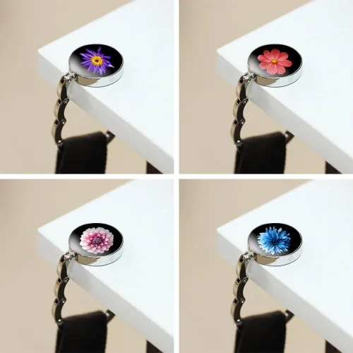 Vista 2 de Lizimandu - Juego de 4 ganchos plegables para colgar bolsos de mujer talla única