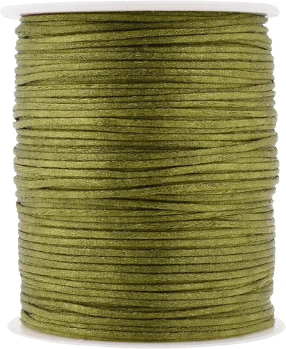 Vista 130 de Mandala Crafts Cordón de satén de cola de rattail de 0.02 in para nudos chinos de macramé