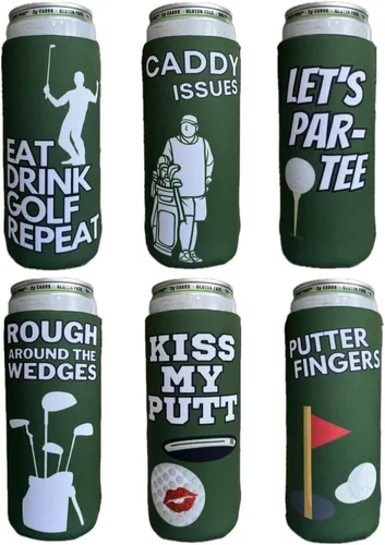Vista 9 de Coozies Temáticas de los Años 70 - Regalo Genial para Cualquier Disco - Material de Neopreno Premium - Paquete de 6