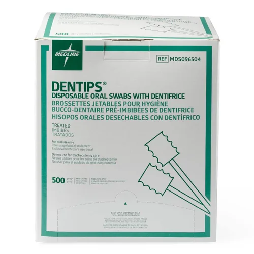 Vista 8 de Medline DenTips - Hisopos orales tratados, color verde, paquete de 10 hisopos